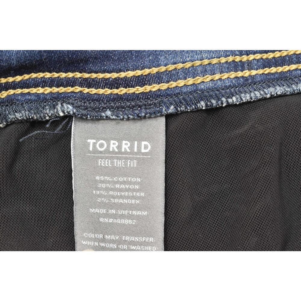 Torrid Size 5 Lean Jean Straight Jeans Plus Size 28 Avalon Blue Denim 4jean lean - Picture 2 of 8